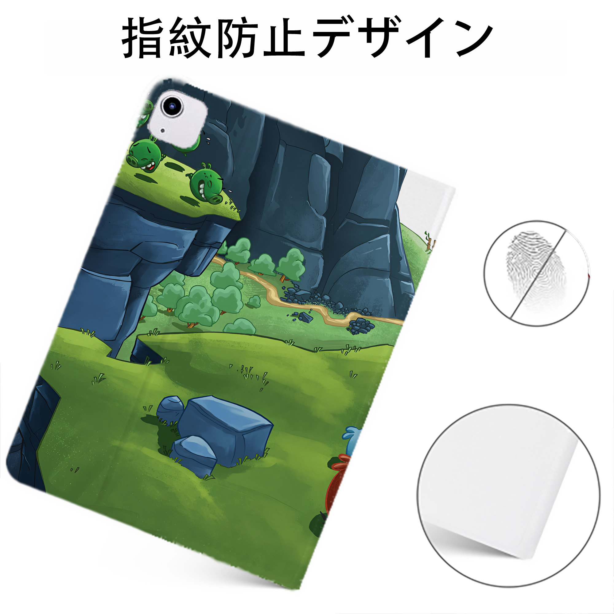 （画像用） Angry Birds アングリーバード IPadケース ペンホルダー付き ブックスタイルデザイン
